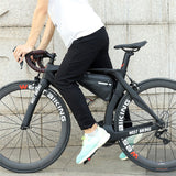 Sacoche vélo noire avec bande velcro pour fixation au cadre accessoire cyclisme homme femme boutique Start-to-Train Bike Shop