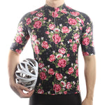 Maillot cyclisme ultramoulant à manches courtes homme – Fleurs roses