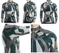 maillot cycliste original à manches longues pour homme motif camouflage militaire gris brun boutique pas cher shop vélo cyclisme www.start-to-train.com