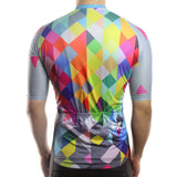 maillot cyclisme homme manches courtes dos motif arlequin carreaux losanges couleurs boutique shop start-to-train
