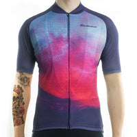 maillot manche courte homme original motif galaxy boutique pas cher tenue vélo cyclisme shop start-to-train