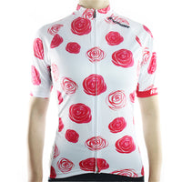 maillot cyclisme vélo femme motif rose face  boutique eshop start-to-train