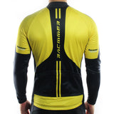 maillot original à manches longues base noire touches de jaune vue de dos boutique pas cher shop vélo cyclisme www.start-to-train.com