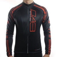 maillot original à manches longues base noire touches d'orange boutique pas cher shop vélo cyclisme www.start-to-train.com