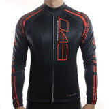 maillot original à manches longues base noire touches d'orange boutique pas cher shop vélo cyclisme www.start-to-train.com