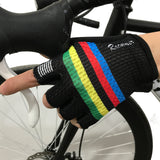 gants de protection vélo noir avec lignes colorées homme ou femme boutique pas cher cyclisme www.start-to-train.com