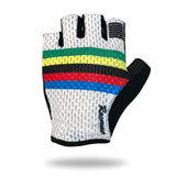 gants de protection vélo originaux blancs avec lignes colorées homme ou femme boutique pas cher cyclisme www.start-to-train.com