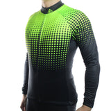 maillot cycliste original vert fluo à manches longues pour homme boutique pas cher shop vélo cyclisme www.start-to-train.com