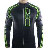maillot original à manches longues base noire touches de vert boutique pas cher shop vélo cyclisme www.start-to-train.com