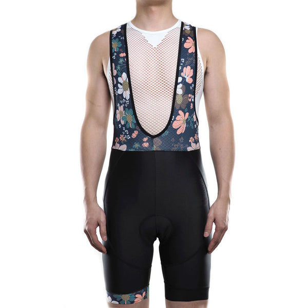 cuissard court original motif à fleurs cuissard avec bretelles boutique pas cher tenue vélo cyclisme start-to-train